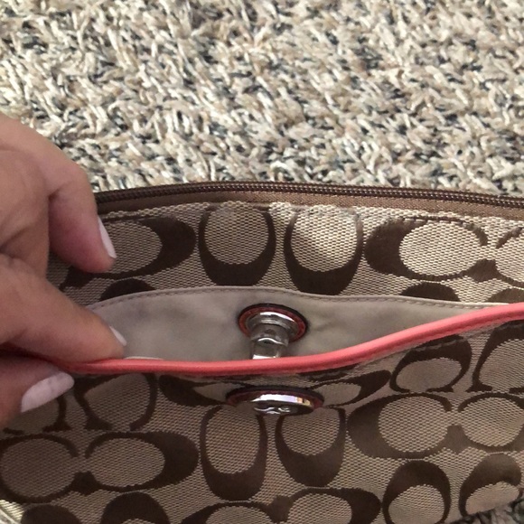 Coach Brown Wristlet - Picture 2 of 3